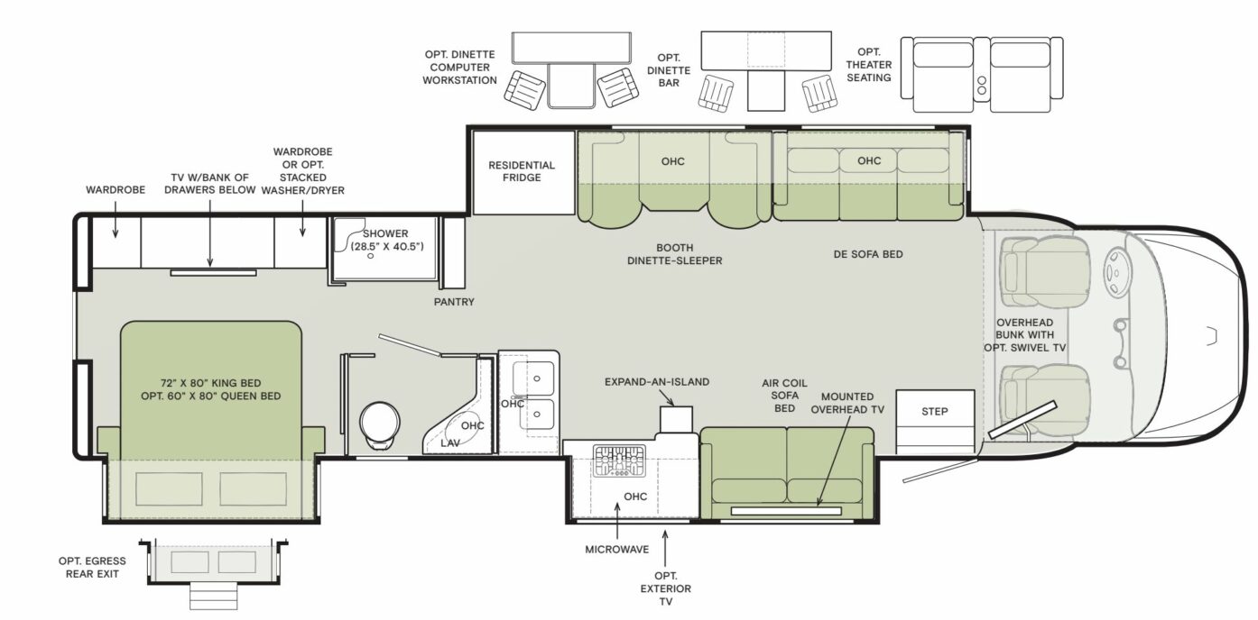 2025 Tiffin Motorhomes Allegro Bay 38AB Floorplan Image